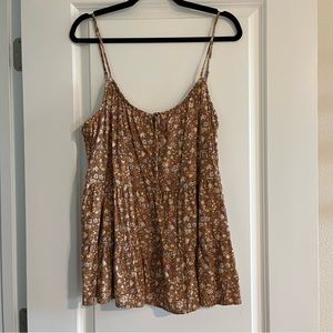 Old Navy Floral Tiered Tank Top